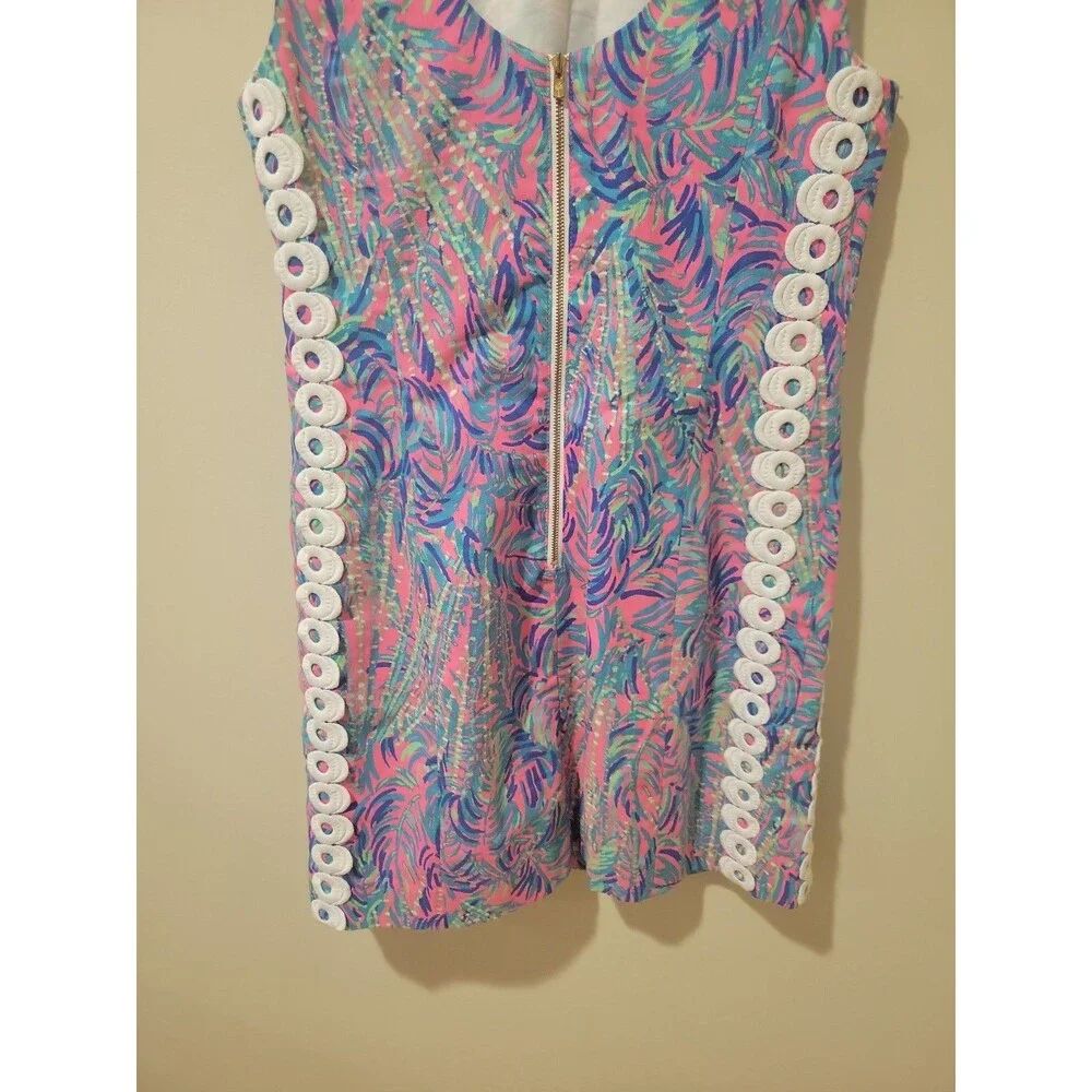 Lilly Pulitzer Mila Shift DressPink Sunset Coco Breeze Print Sleeveless Size 4 - Picture 6 of 10